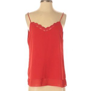 Y Coo Paris red camisole with lace